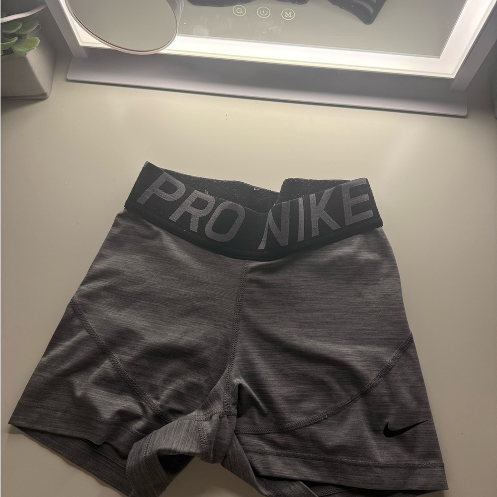 Women's Gray Nike Pro Shorts